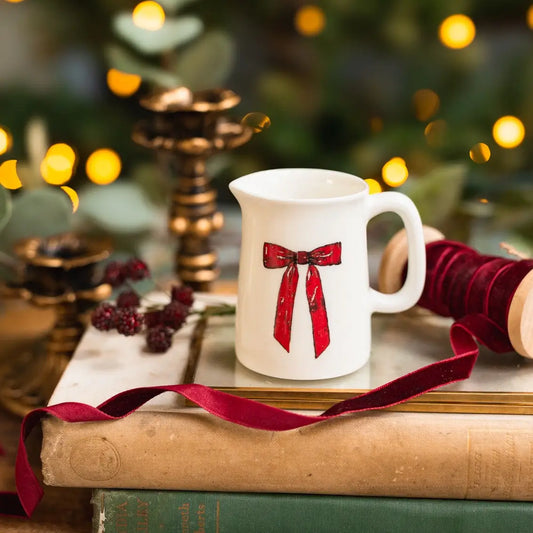 Christmas Bow Fine Bone China Jug
