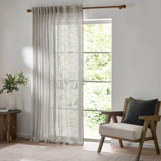 Sirius Woven Sheer Curtain (Pair)