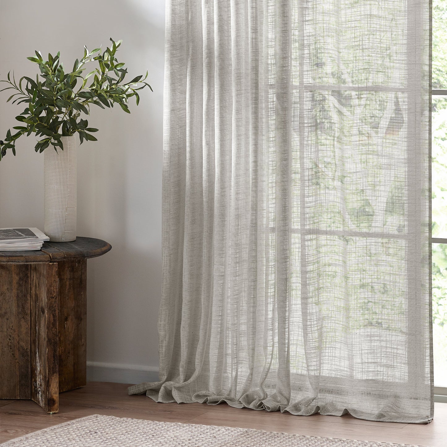 Sirius Woven Sheer Curtain (Pair)