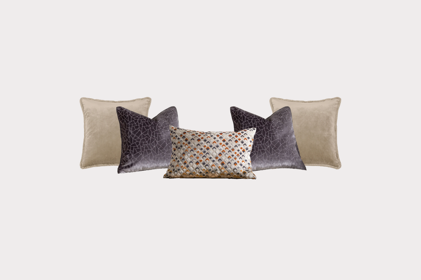 Manhattan Cushion Set in Grey