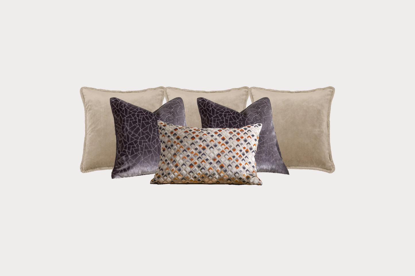 Manhattan Cushion Set in Grey