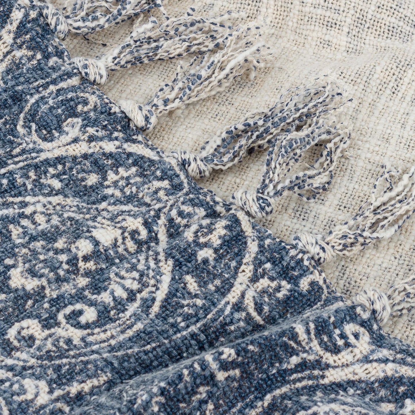 Damask Cushion Set in Blue