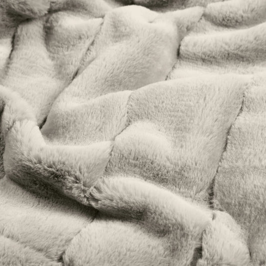 Grey Empress Faux Fur Throw