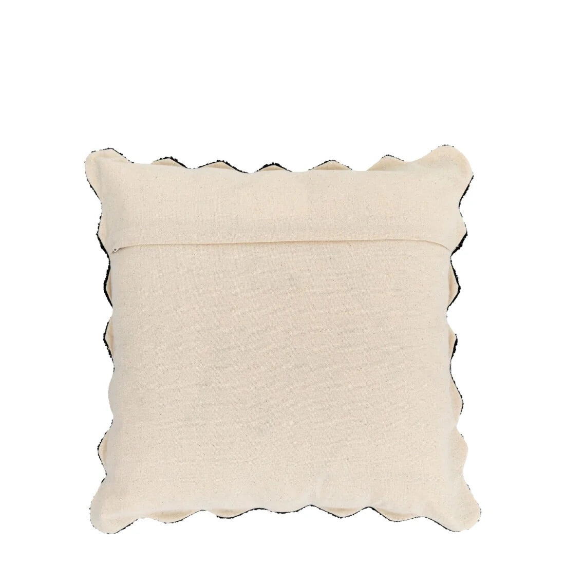 Black Embroidered Scallop Edged Cushion (Set of two)