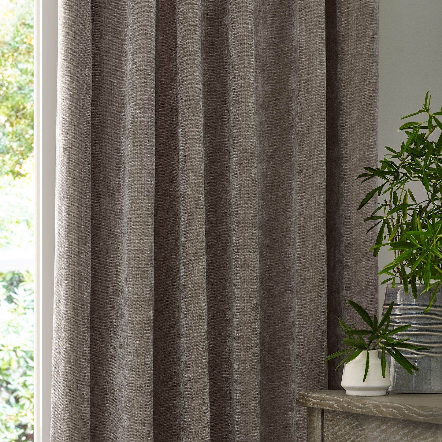 Venna Chenille Velvet Darkening Pencil Pleat Curtains (Pair)