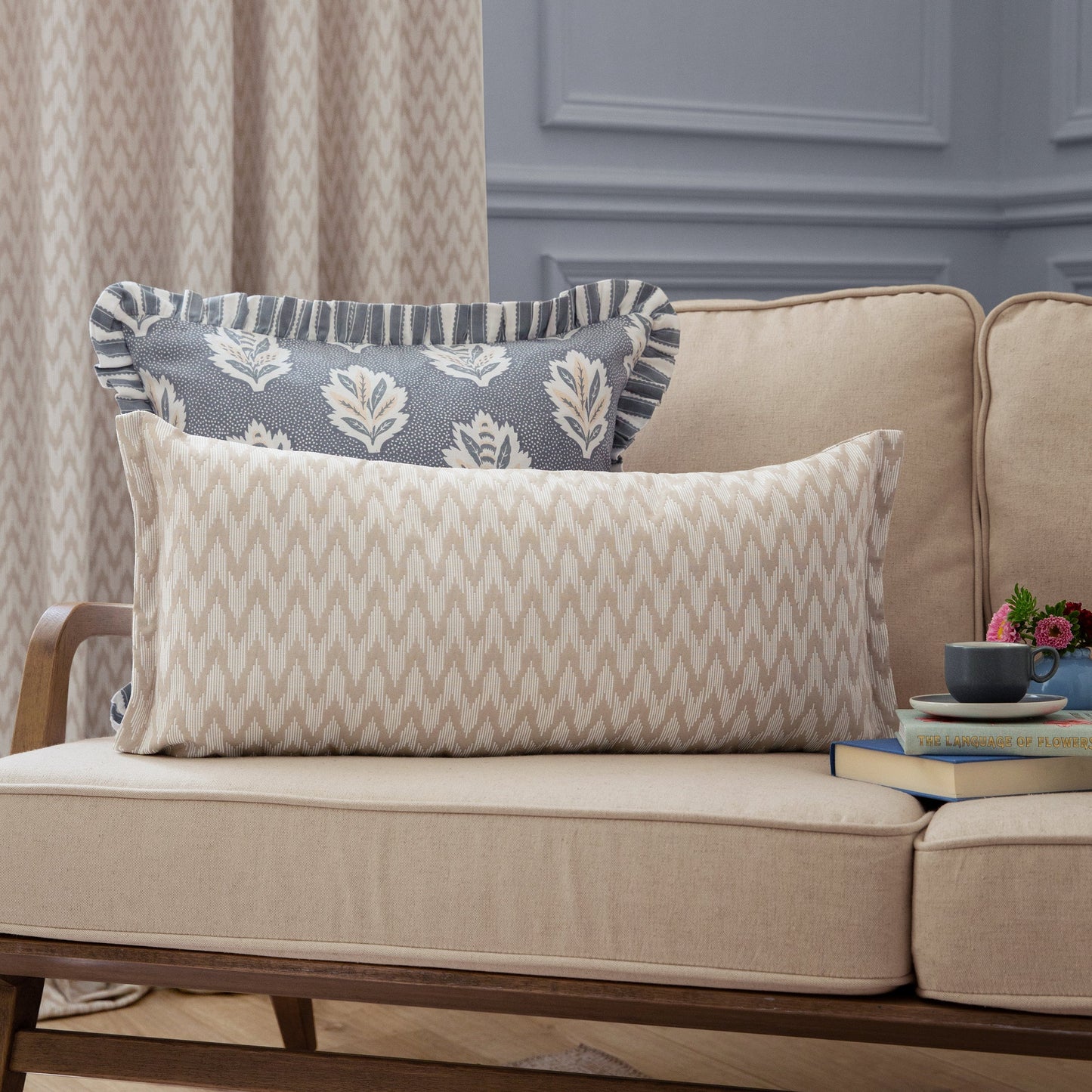 Hutton Jacquard Pencil Pleat Curtains (Pair)
