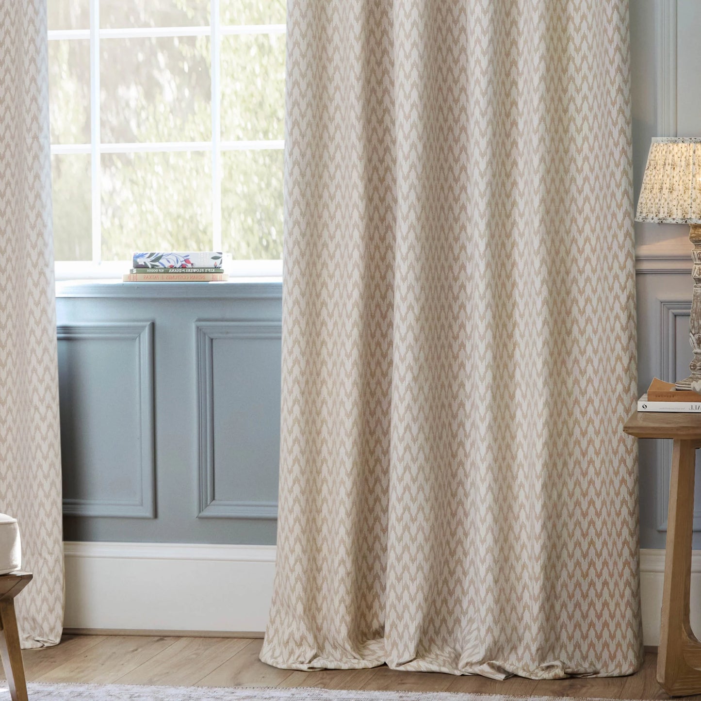 Hutton Jacquard Pencil Pleat Curtains (Pair)