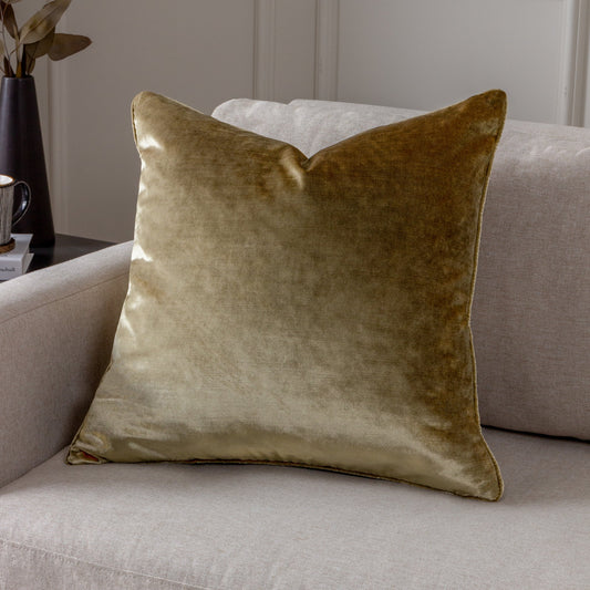 Golden Terra Pair of Velvet Cushions