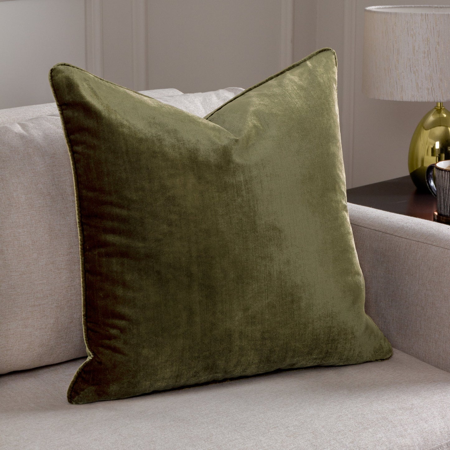 Olive Embrace Pair of Cushions