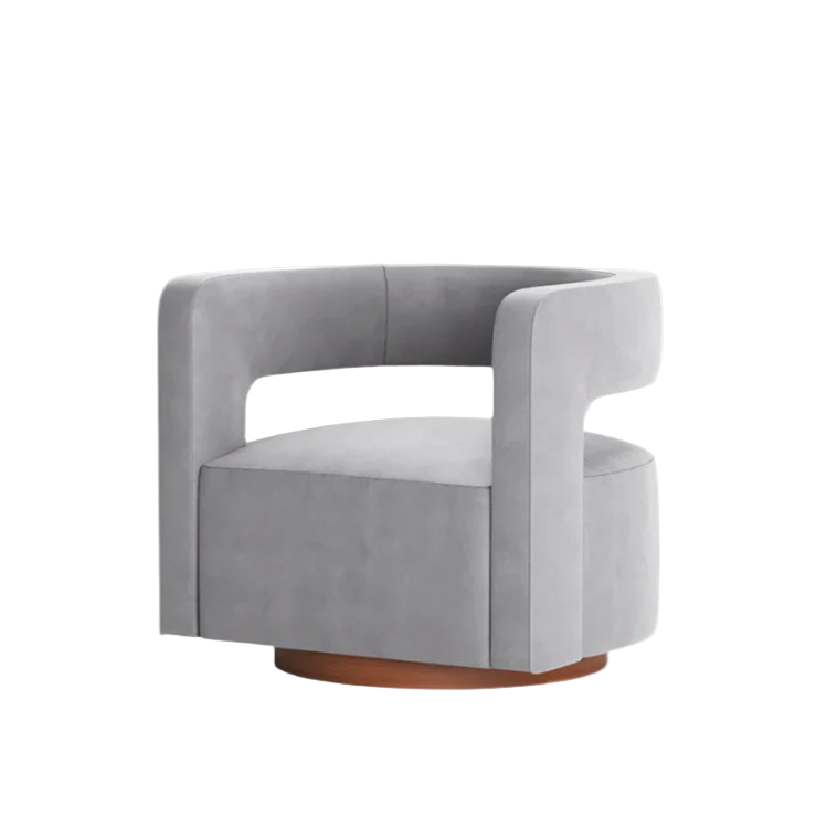Noah Upholstered Accent Armchair in Terracotta Boucle