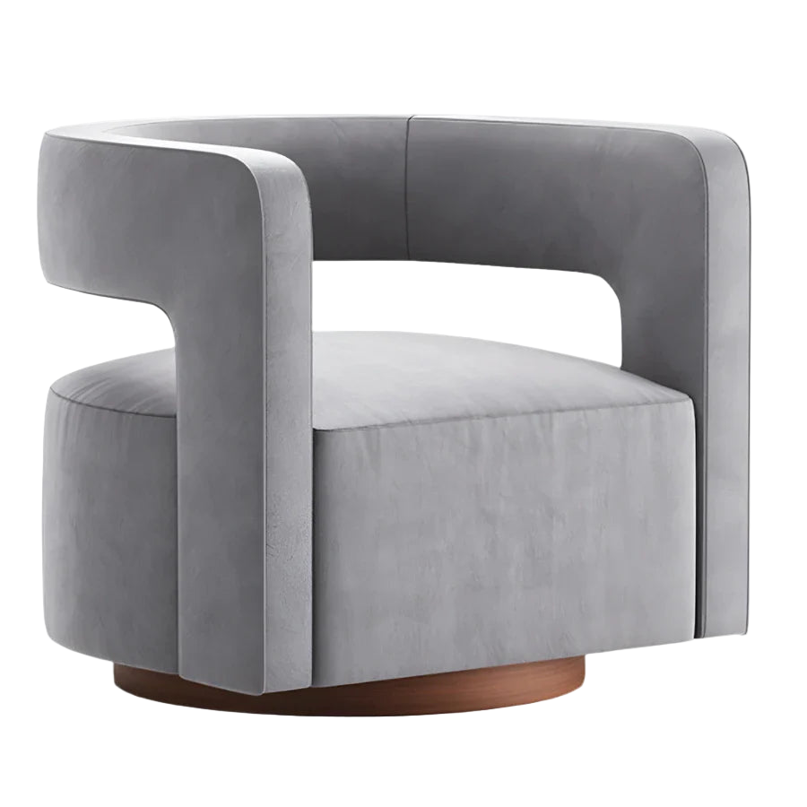 Noah Upholstered Accent Armchair in Terracotta Boucle