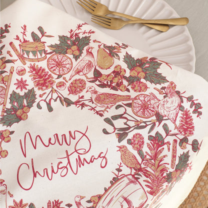 Two Turtle Doves Tea Towel