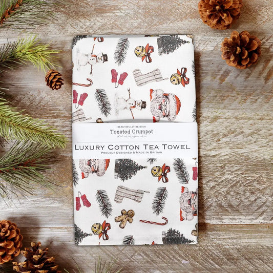 Christmas tea towel