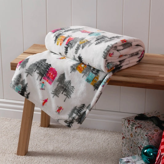 Ski Paradise Fleece Throw