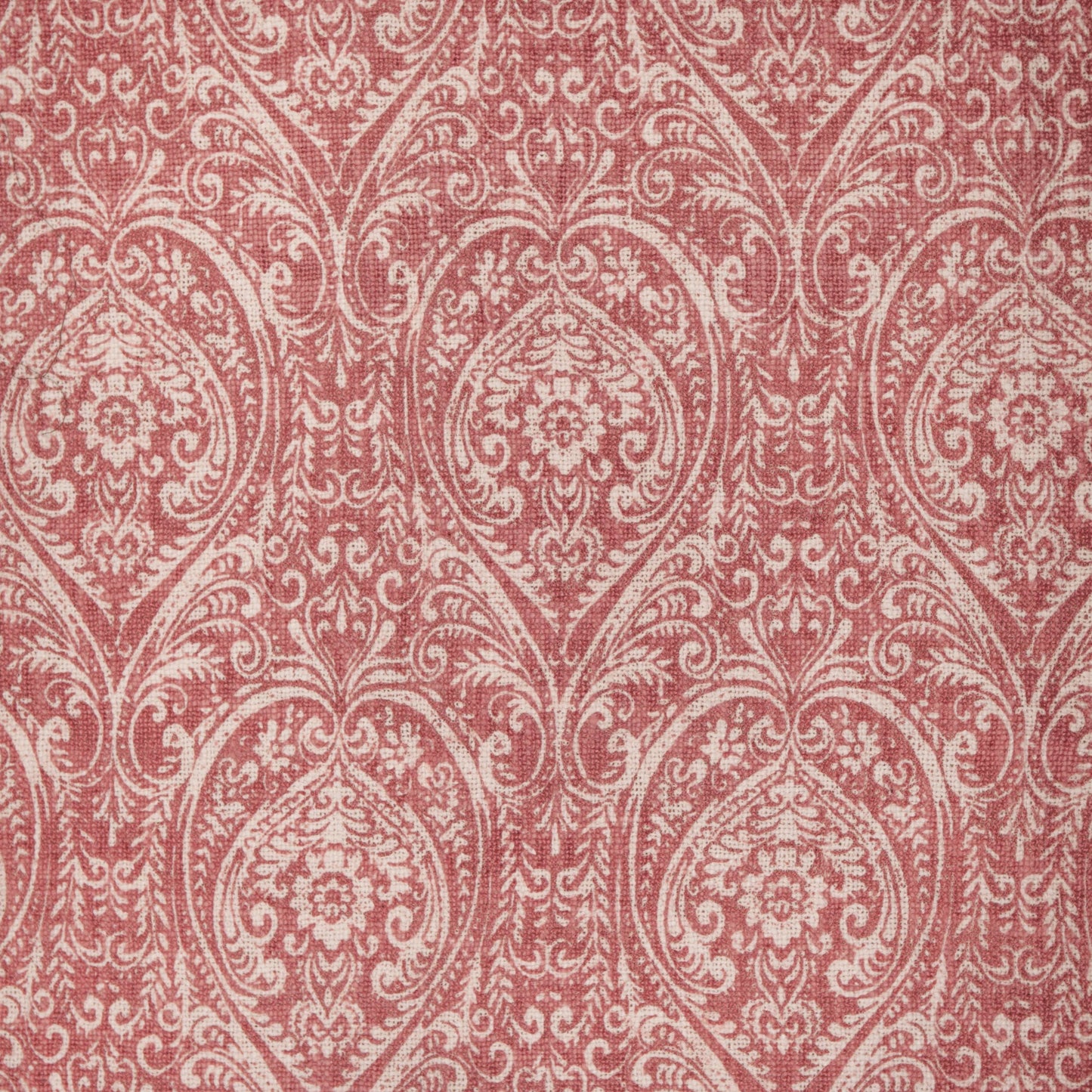 Coral Damask Printed Throw 100% Cotton
