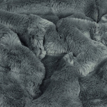 Charcoal Empress Faux Fur Throw