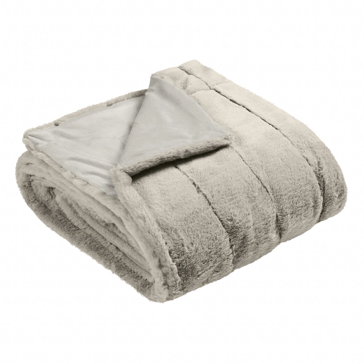 Grey Empress Faux Fur Throw