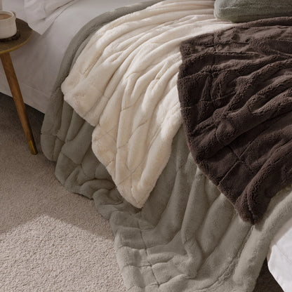 Mink Empress Faux Fur Throw