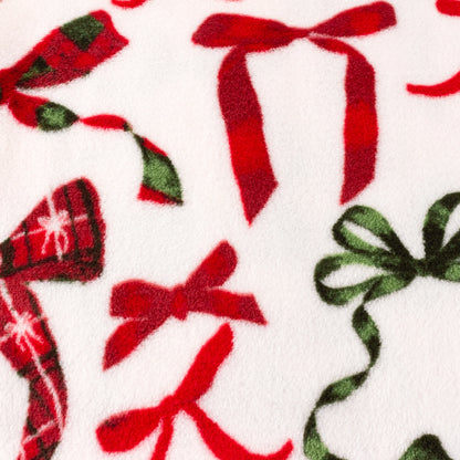 Festive Bows Fleece Throw