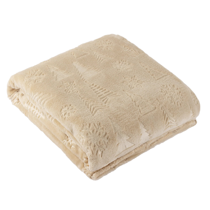 Winter Time Embossed Fleece Throw