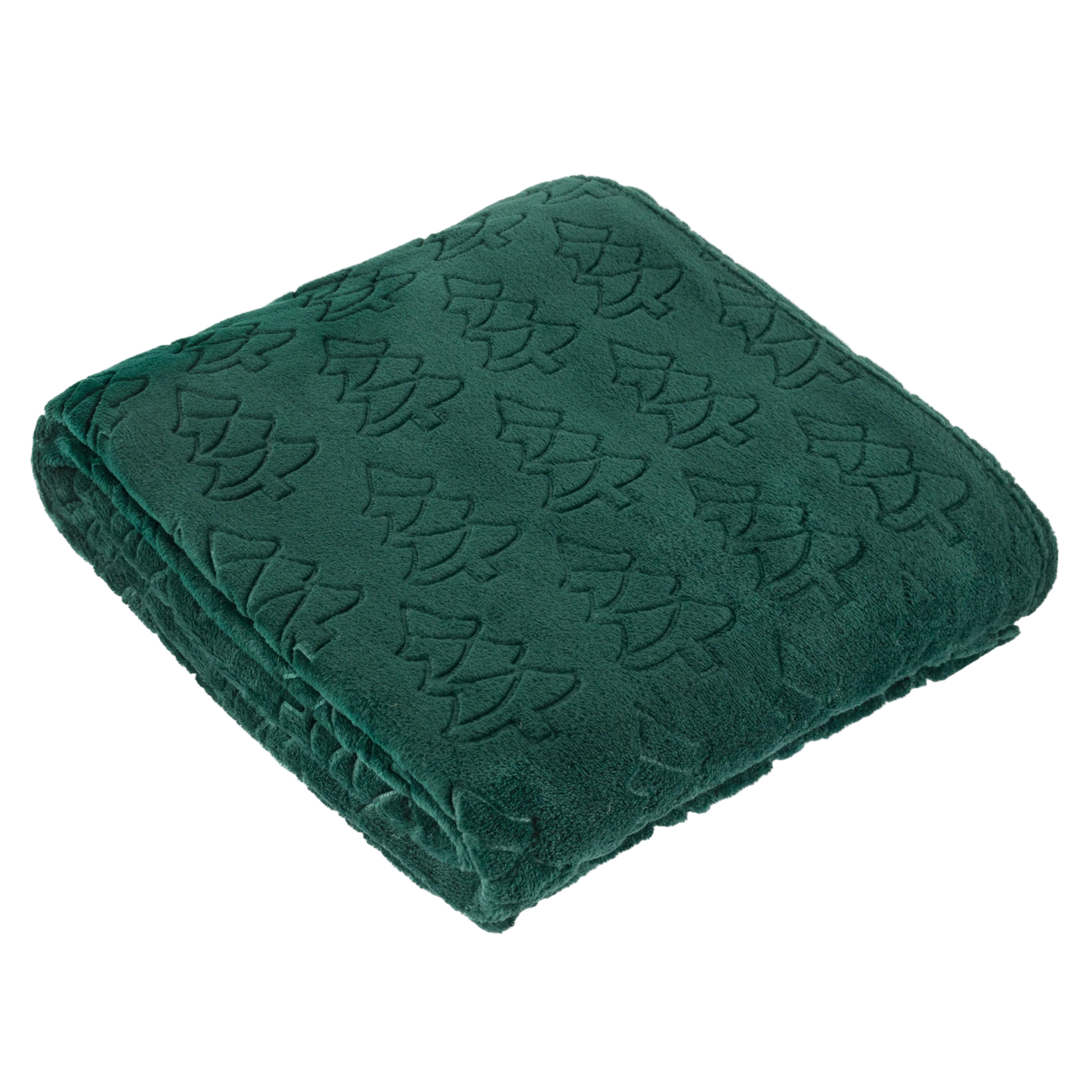 Festive Trees Embossed Fleece Throw