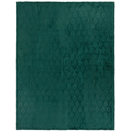 Festive Trees Embossed Fleece Throw
