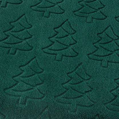 Festive Trees Embossed Fleece Throw