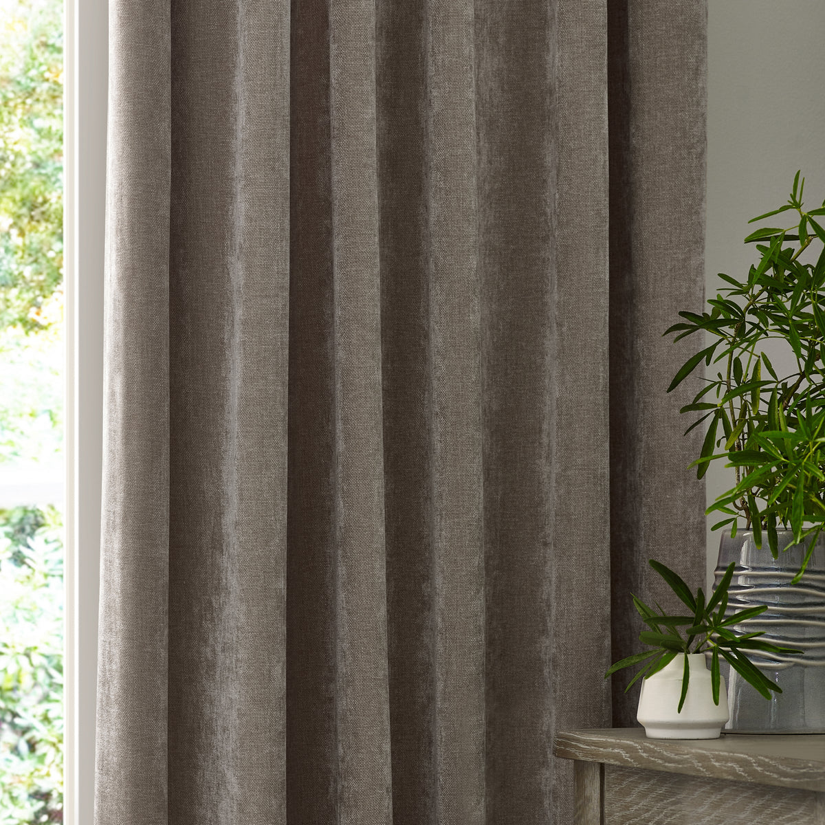 Velvet Atrium Venna Chenille Velvet Darkening Pencil Pleat Curtains (Pair) – ATRIUM ...