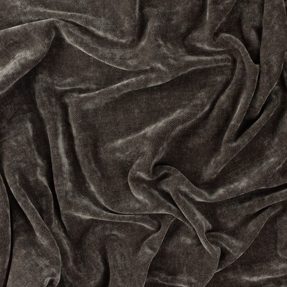Charcoal Heavy Chenille Velvet Throw