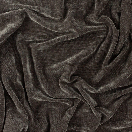 Charcoal Heavy Chenille Velvet Throw