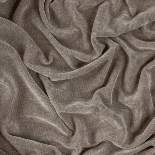 Greige Heavy Chenille Velvet Throw