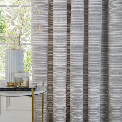 Jason Chenille Eyelet Curtains Silver (Pair)