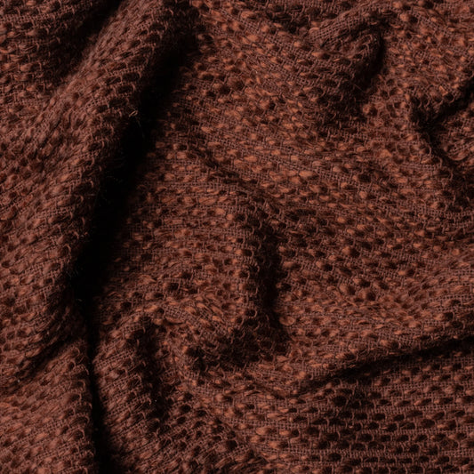Chestnut Woven Fringed Throw 50% Cotton (Copy)