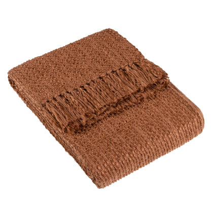 Hazel Woven Fringed Throw 50% Cotton