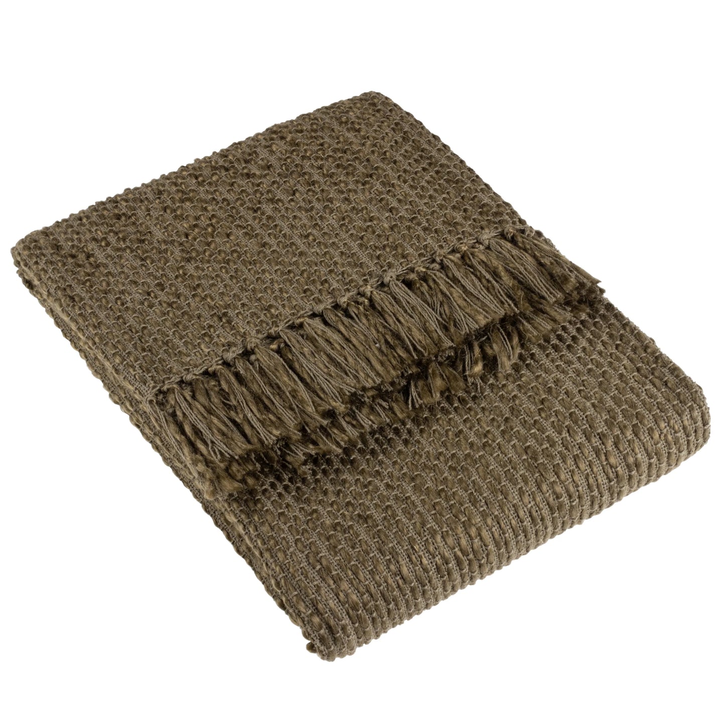 Willow Woven Fringed Throw 50% Cotton