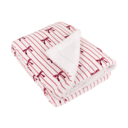 Parisian Bows Fleece Throw
