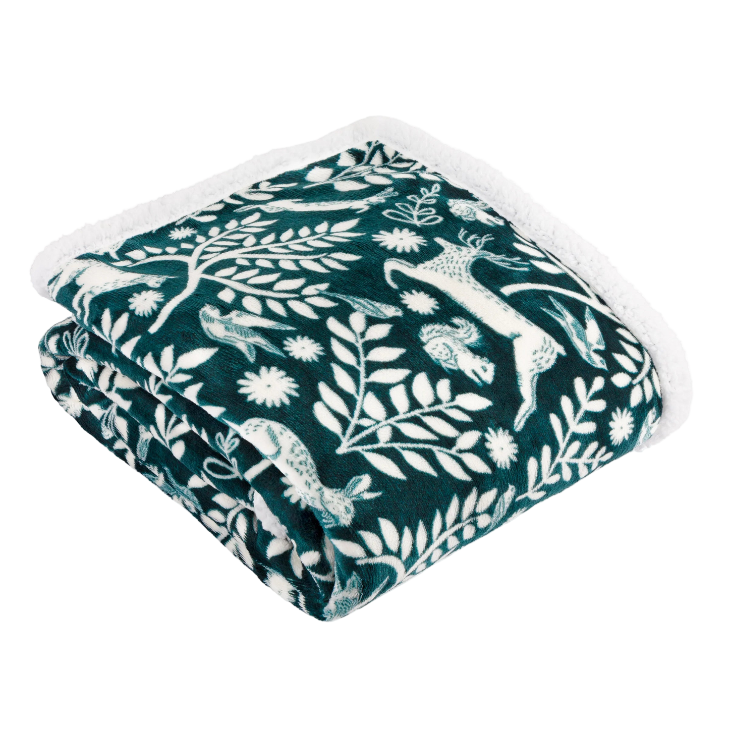 Woodland Fleece Throw Emerald