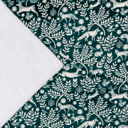 Woodland Fleece Throw Emerald