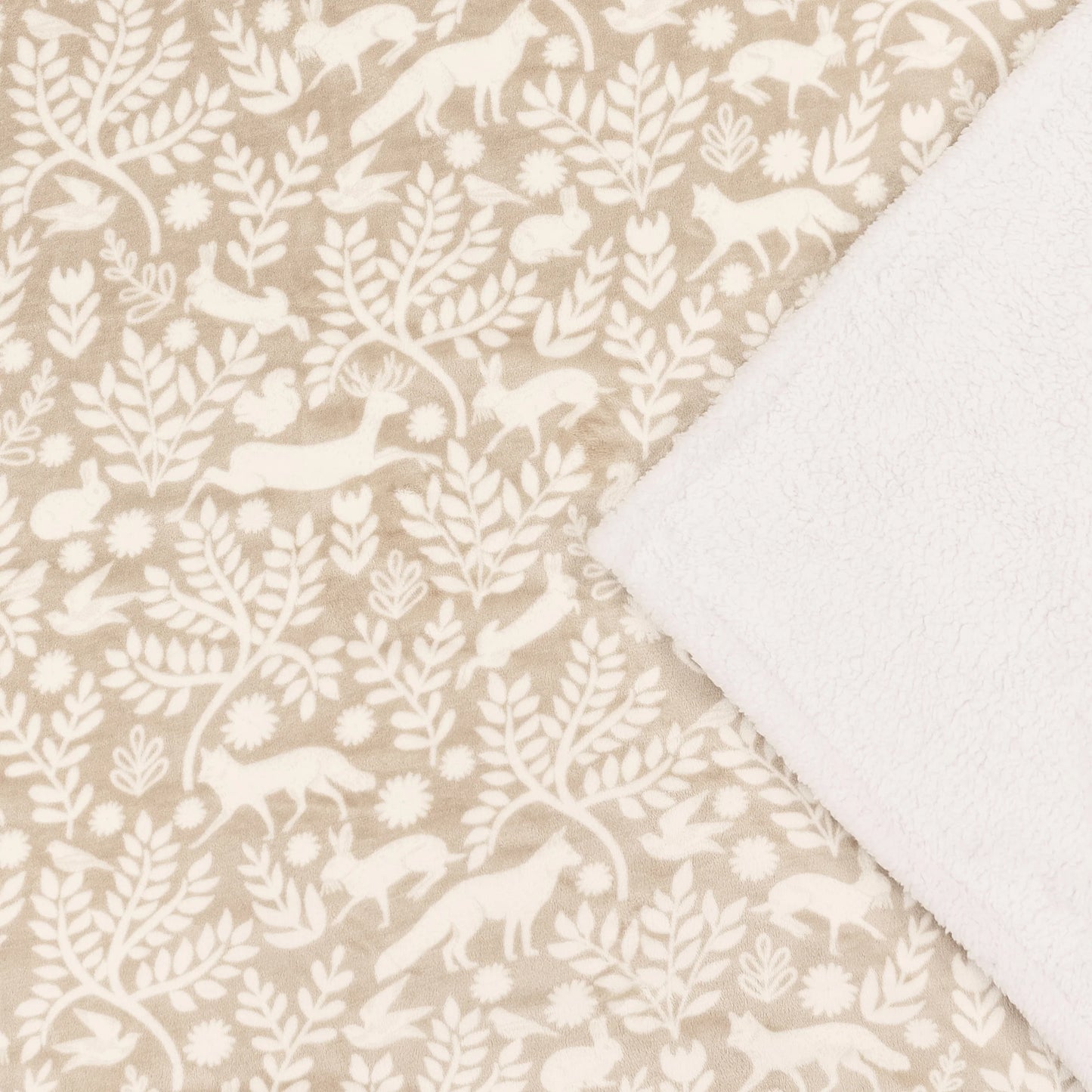 Woodland Fleece Throw beige