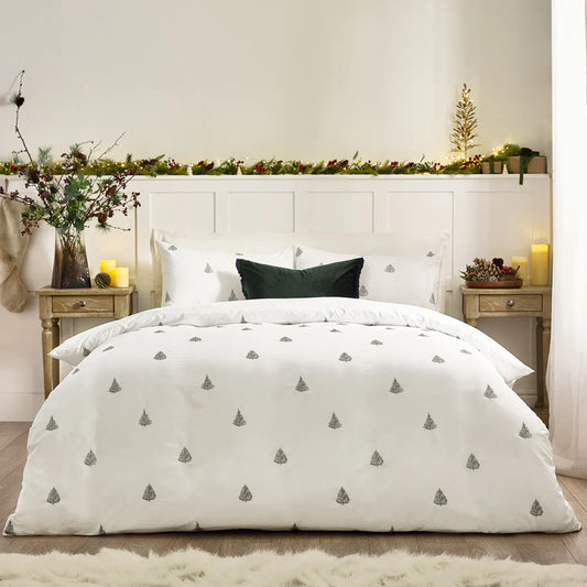 Snowy Forest Duvet cover embroidered Set