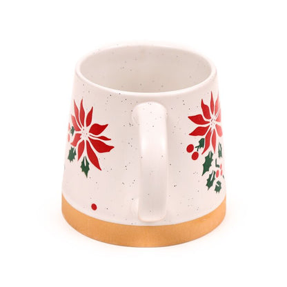 Stoneware Mug - Christmas Poinsettia