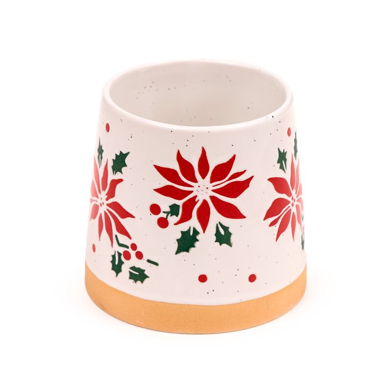 Stoneware Mug - Christmas Poinsettia