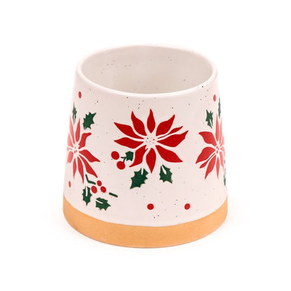 Stoneware Mug - Christmas Poinsettia
