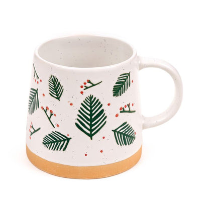 Stoneware Mug - Pine Sprigs & Berries