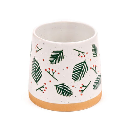 Stoneware Mug - Pine Sprigs & Berries