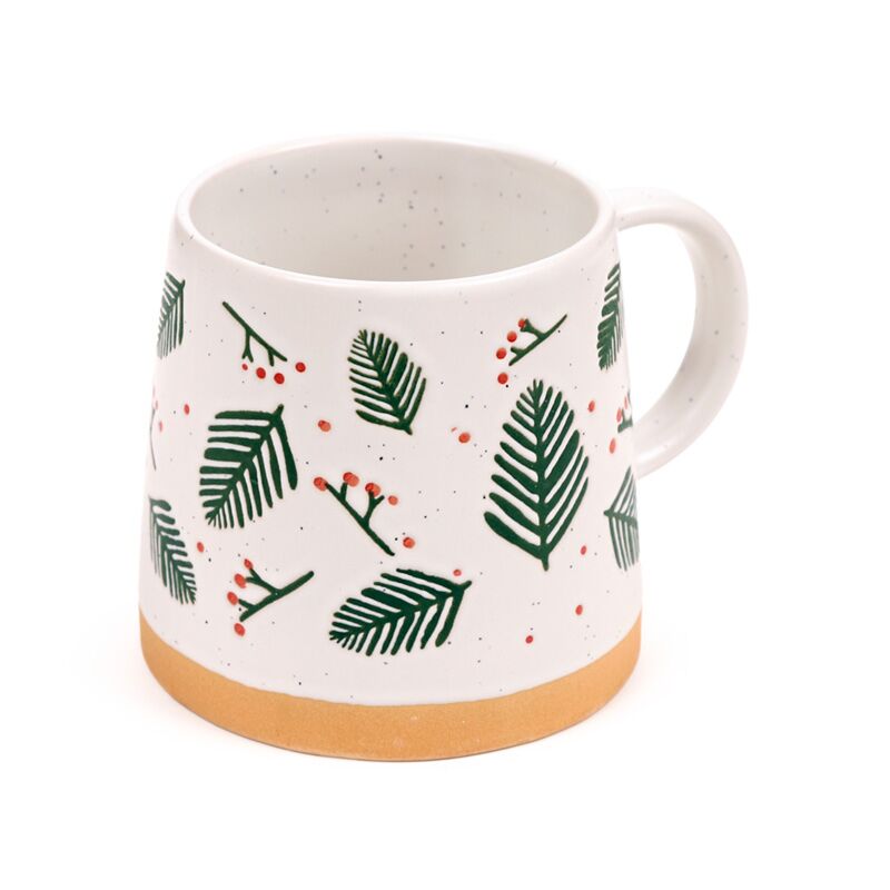Stoneware Mug - Pine Sprigs & Berries