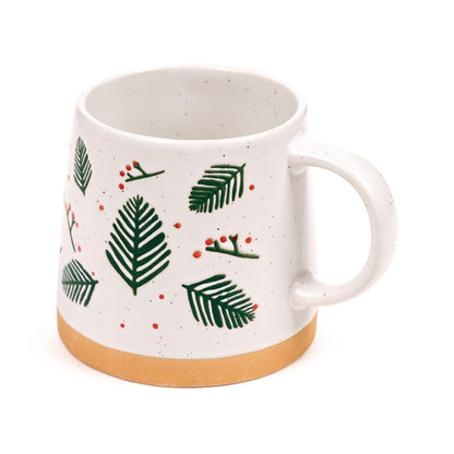 Stoneware Mug - Pine Sprigs & Berries