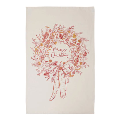 Christmas Wreath Tea Towel