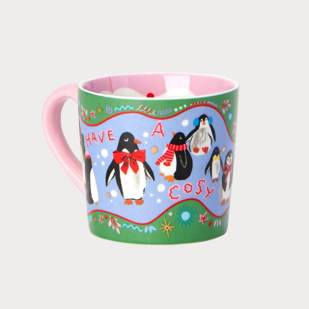 Cosy Penguins Christmas Mug