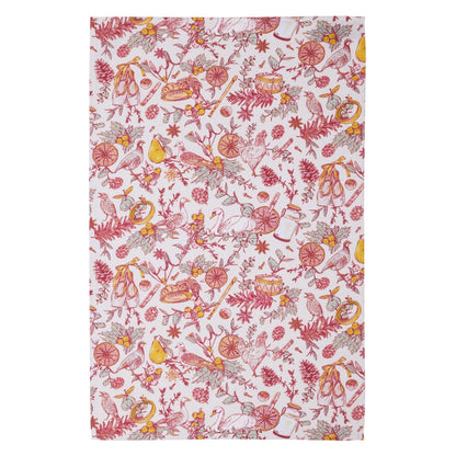 Twelve Days of Christmas Tea Towel